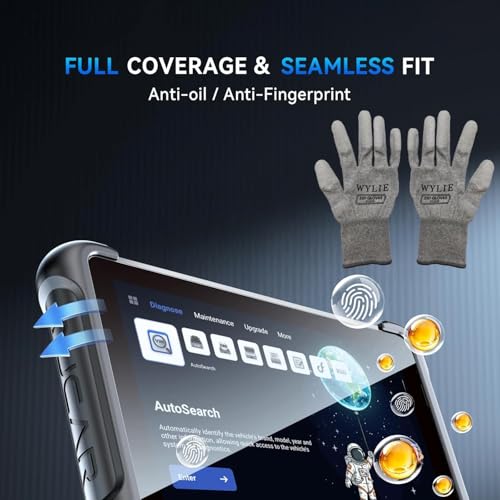 WYLIE Tempered Glass Screen Protector for Mucar 892BT Scanner - 9H Hardness HD Clarity Anti-Scratch & Easy Installation Professional Tools 4 Pack