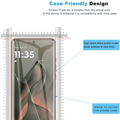 2 Pack Screen Protector for Motorola Edge 2025,Soft Flexible TPU Film Screen Protector for Moto Edge 2025,Full Coverage,HD Clear,Support Fingerprint Unlock,with Easy Installation Alignment Tool