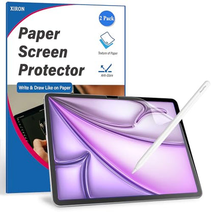 XIRON Paper Screen Protector for iPad Air 11 inch M4 2026/M3 2025/M2 2024 - size: Air 11 inch M4/M3/M2 (2024-2026)