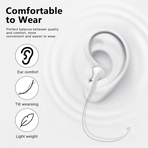 [Apple MFi Certified USB C Headphones for iPhone 17 16 15 Pro Max - color: CWhite