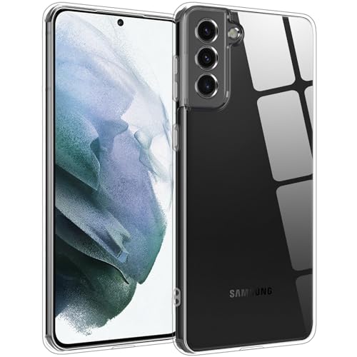 TENOC Phone Case for Samsung Galaxy S21+ Plus 5G, Clear Case Non-Yellowing Protective Bumper Hard Back Cover - color: Clear Anti-Yellowing, size: S21 Plus