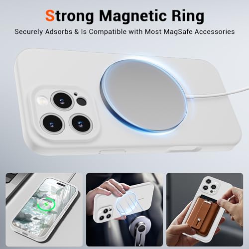 SUPFINE Silicone & Magnetic for iPhone 16 Pro Max Case White - color: White, size: iPhone 16 Pro Max