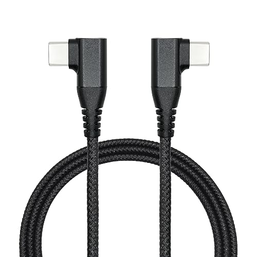 90 Degree USB C Power Data Cable 3FT, 60W PD Fast Charging & 480Mbps Data - style: Black - 1M/3FT
