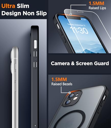 SPIDERCASE Magnetic for iPhone 11 Phone Case,Black - color: Black, size: Iphone 11 6.1‘’