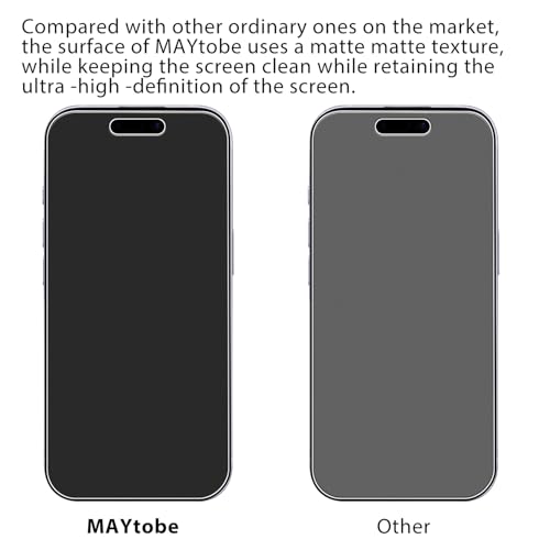 MAYtobe 2-Pack Matte Screen Protector for Apple iPhone 17 Tempered Glass | Anti-Fingerprint, Smooth as Silk, Anti Scratch, Easy to Install, Anti-Reflection - size: iPhone 17 (Matte)