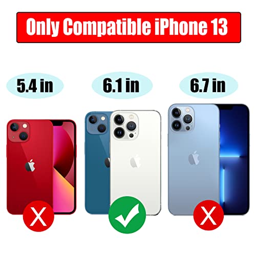 Battery Case for iPhone 13, 7000mAh Ultra-Thin Portable Protective Charging Case Rechargeable Extended Battery Pack Compatible with iPhone 13 (6.1 inch) External Charger Case (Black)