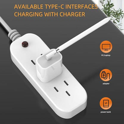 Lightning to USB C Adapter (2pack) Pencil Lighting Female Charger Plug Adaptor for Ipad Pro 10th Generation 1st Gen Pen Cable Male Port Compatible for iPhone Mfi Certified Converter