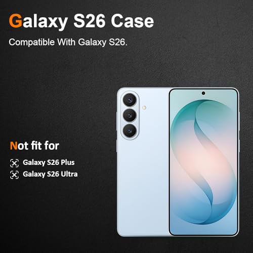 Silicone Clear for Samsung Galaxy S26 Case,Thin with Comfort Grip | Soft Slim-Fit TPU Galaxy S26 Phone Cover,Non-Slip,Shockproof Protection,Scrath-Resistant - size: Galaxy S26