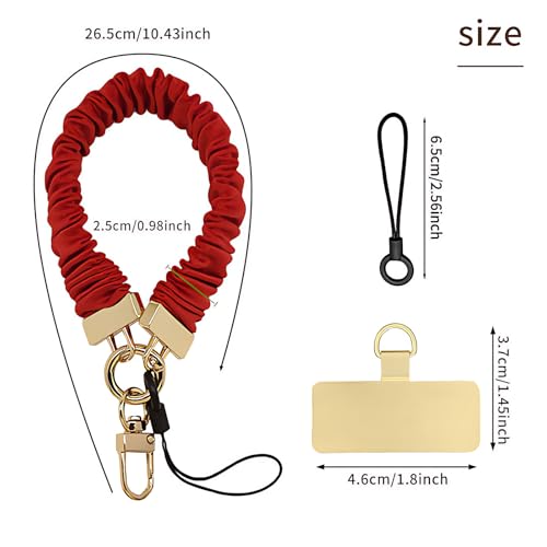 Keychain Wristlet, Stretchy Cell Phone Wristlet Strap, Key Chain Lanyard with Car Key Holder