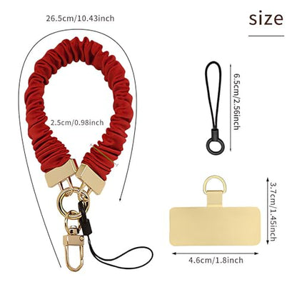 Keychain Wristlet, Stretchy Cell Phone Wristlet Strap, Key Chain Lanyard with Car Key Holder
