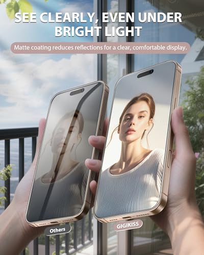 GIGIKISS 2 Pack for iPhone 16/15 Matte Screen Protector - size: for iPhone 16 6.1 inch - Matte