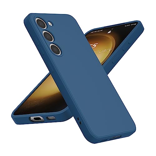 Vanjua Case for Samsung Galaxy S23 (Only), Stylish Liquid Silicone Slim Full-Body Protective Cover Compatible with Samsung Galaxy S23 5G 6.1 Inch Phone Case (Navy Blue) - color: Navy Blue