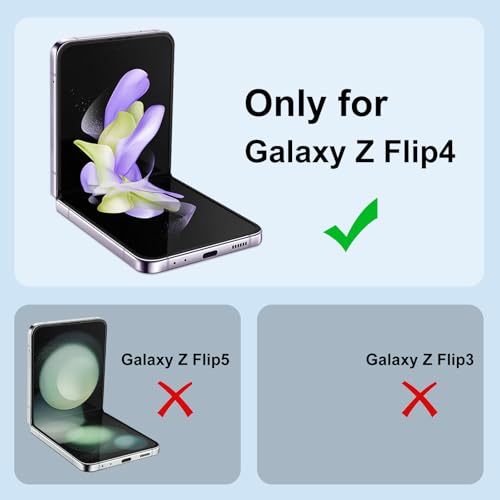 Compatible with Galaxy Z Flip 4 Case, Magnetic Gradient Color | Soft TPU Phone Cover with Camera Lens Protector Cover for Galaxy Z Flip 4 6.7 Inch, Pink to Blue Gradient(10-10) - color: Pink & Blue