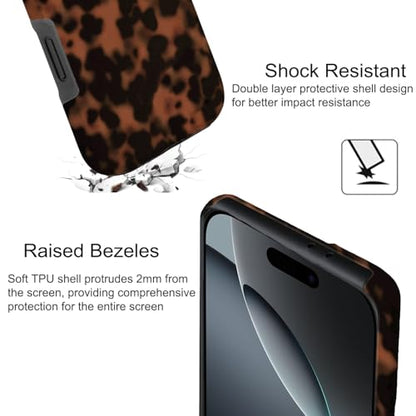 for iPhone 17 Pro Case Tortoise Shell Cute Design | [Military Grade Protection], 8FT Drop Resistant Shockproof Heavy Duty Phone Case Cover Women Men for iPhone 17 Pro 6.3” - size: iPhone 17 Pro