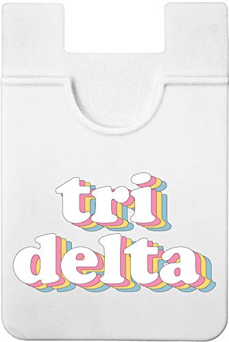 Sorority Shop Delta Delta Delta Koala Pouch - Retro Design Card Holder For Phone Case- Phone Wallet Stick On - Ultra-Thin and Lightweight Phone Case Wallet - Holds Cards and Cash - size: 2.25"W x 3.25"L