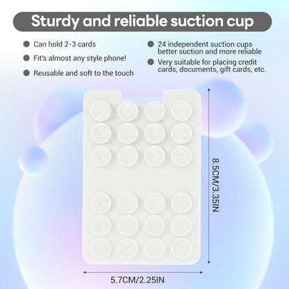 Classic - 2PCS Silicone Suction Phone Case Adhesive Mount(white) - color: White