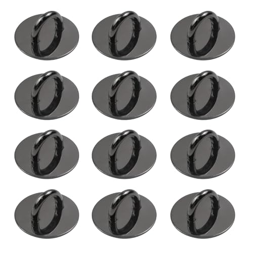 Phone Charm Hook Adhesive Phone Finger Grip Hook, Round - style: Round, Black