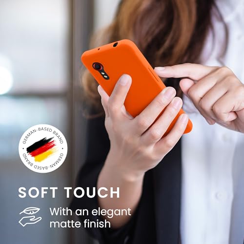 kwmobile Case Compatible with Samsung Galaxy Xcover 5 Case - Soft Slim Protective TPU Silicone Cover - Neon Orange - color: neon orange