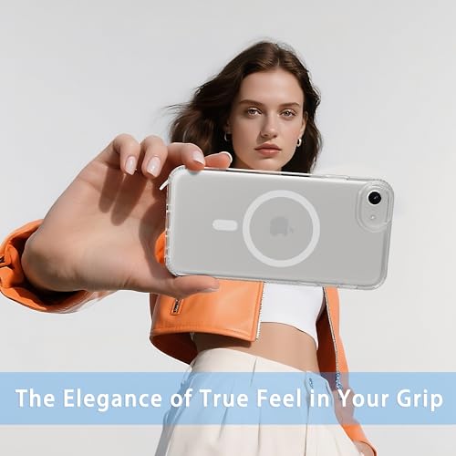 Magnetic iPhone SE2/SE3/8/7 case,Compatible with Magsafe, Military-Grade Protection,Slim Translucent Matte Shockproof with Anti-Scratch Anti-Fingerprint Phone Cover (transparent, iPhone SE2/SE3/8/7) - color: Transparent, size: iPhone SE2/SE3/8/7
