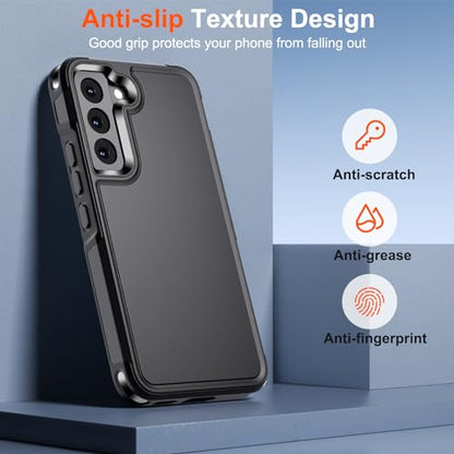 zapica Designed for Samsung Galaxy S22 Case, Black | Military Grade Drop Protection, Dual Layer Structure Design, Heavy Duty Shockproof Non-Slip Phone Cover - color: Black, size: Samsung Galaxy S22 6.1''