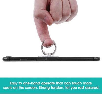 2pcs Diamond Phone Ring Stand Holder，Round Transparent Phone Ring Kickstand，360 Degree Rotation Finger Grip Compatible with All Smartphones，Tablet and Case
