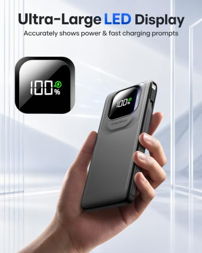 Portable Charger 10000mAh 22.5W Fast Charging Power Bank - color: Black, size: 10000Mah