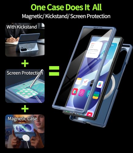 Cozycase for Samsung Galaxy Z Fold 8 Ultra /Z Fold 7 Case with Kickstand - color: Blue