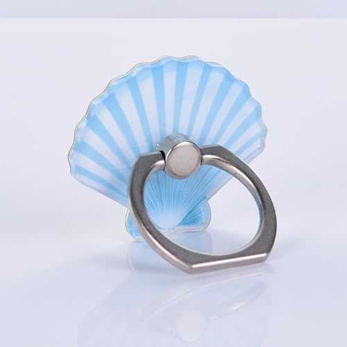 4PACK Cute Phone Ring Holder Grip, Funny Mermaid Sea Shell Conch 360 Rotation Cellphone Stand Finger Mount Kickstand (Shell) - color: Shell