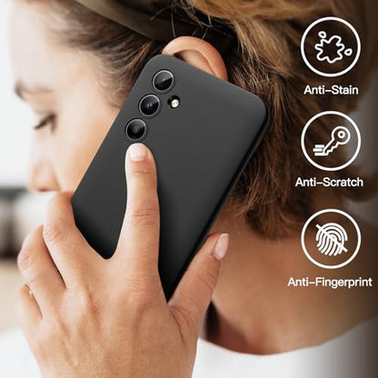 JETech Slim Case for Samsung Galaxy A54, Black | Soft TPU Design, Matte Finish, Shockproof Protection - size: Galaxy A54