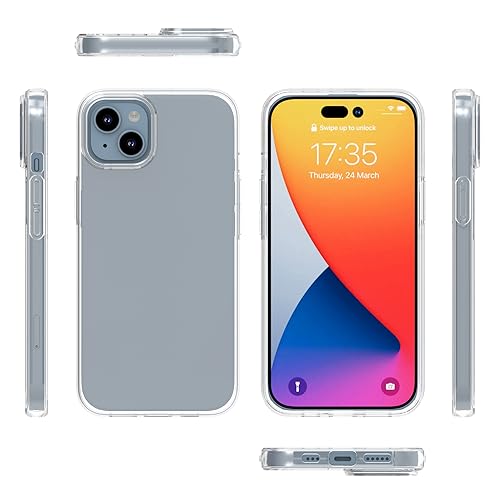CoverON Designed for Apple iPhone 15 Case Clear, Slim Crystal Clear TPU Rubber Flexible Soft Skin Cover Protective Sleeve Fit iPhone 15 (6.1) Phone Case - Transparent - color: Clear
