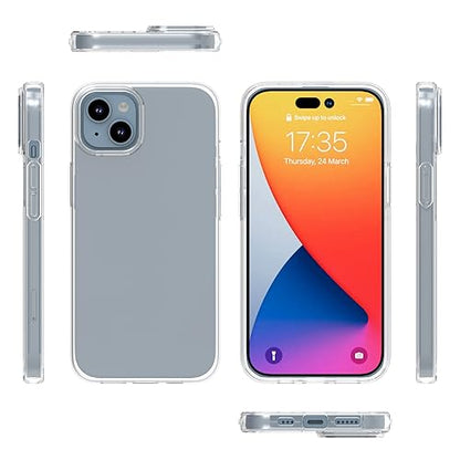 CoverON Designed for Apple iPhone 15 Case Clear, Slim Crystal Clear TPU Rubber Flexible Soft Skin Cover Protective Sleeve Fit iPhone 15 (6.1) Phone Case - Transparent - color: Clear