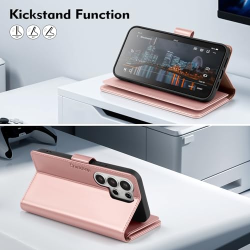 Shieldtop Compatible with Samsung Galaxy S26 Ultra Wallet Case with Card Holder,Women Men RFID Blocking PU Leather Flip TPU Protective Cover Credit Card Slots,Phone Case for S26 Ultra,Rose Gold - color: Rose Gold, size: Samsung Galaxy S26 Ultra - 6.9"