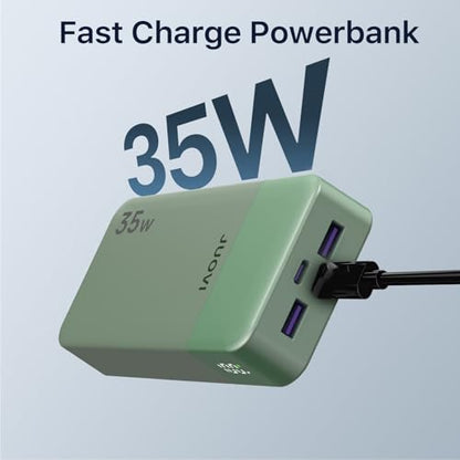 JUOVI Portable Charger 35W 20000mAh Power Bank - color: Green