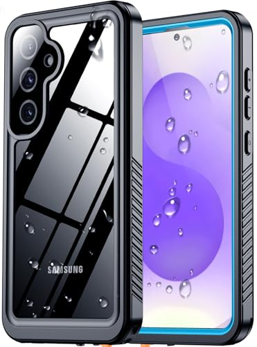 SPIDERCASE Upgraded for Samsung Galaxy S25 Case Waterproof,Built-in Screen & Camera Lens Protector[IP68 Underwater] [Military Grade Shockproof] Full Body Protection Phone Case,Blue/Clear - color: Blue/Clear, size: Samsung Galaxy S25