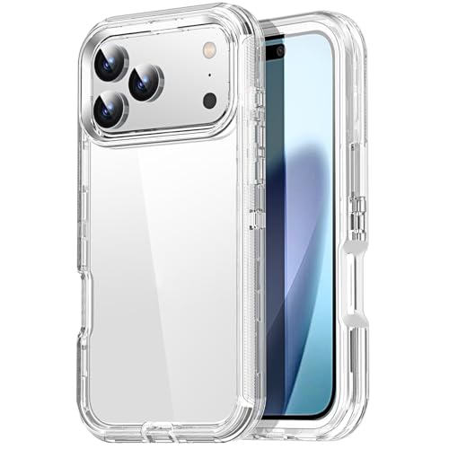 AICase for iPhone 17 Pro Case Clear 3 in 1 Heavy Duty Drop Protection Full Body Rugged Shockproof/Dust Proof 3-Layer Military Protective Tough Durable Cover for iPhone 17 Pro 6.3"_905 - color: C_Clear, size: iphone 17 Pro