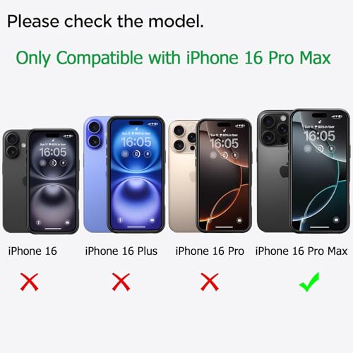 Battery Case for iPhone 16 Pro Max, Upgraded 12000mAh Battery Pack Rechargeable Charger Case with Wireless Charging Compatible for iPhone 16 Pro Max (6.9 inch) External Battery Charging Cover (Black) - size: iPhone 16 Pro Max-Black