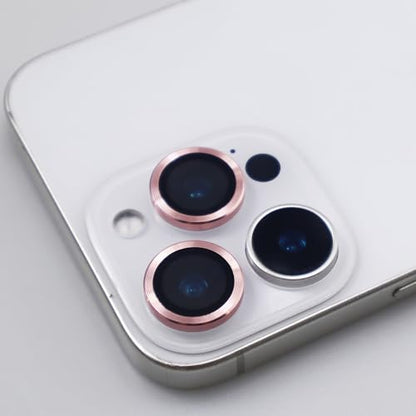 BONVAN for iPhone 16 Pro / 16 Pro Max Camera Lens Protector Metal Crystal Tempered Glass Screen Accessories Cover (PInk) - color: PInk