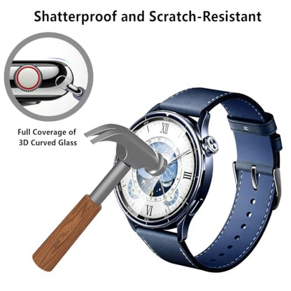 6-Pack Tempered Glass for Xiaomi Watch S5 Screen Protector, 9H Hardness HD Clear Anti-Scratch Tempered Glass Protection Film for Xiaomi Watch S5, Bubble Free Anti Scratch Case Frinedly - size: Xiaomi Watch S5
