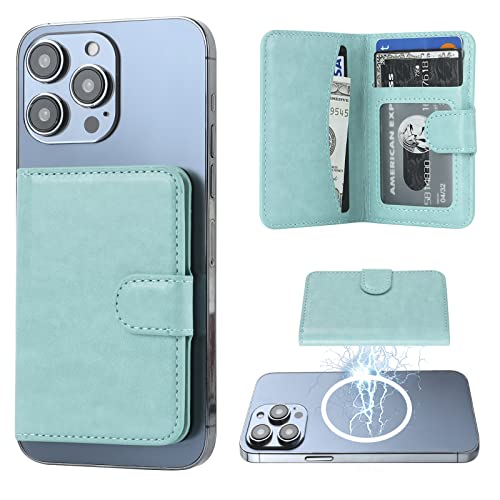 Bocasal for MagSafe Card Wallet for iPhone, Mint Green - color: Mint Green