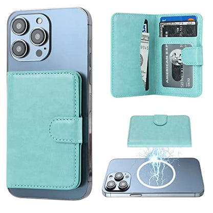 Bocasal for MagSafe Card Wallet for iPhone, Mint Green - color: Mint Green