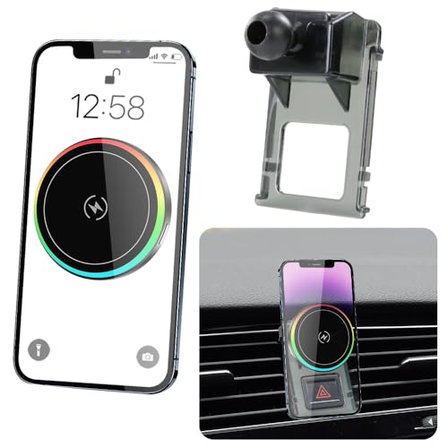 Car Magnetic Phone Mount for Volkswagen VW Golf R/GTI 2015 2016 2017 2018 2019 2020 2021 Auto Interior Accessories Best Cellphone Holder Fast 15W Wireless Charger Cell Phones Charging Screen Stand