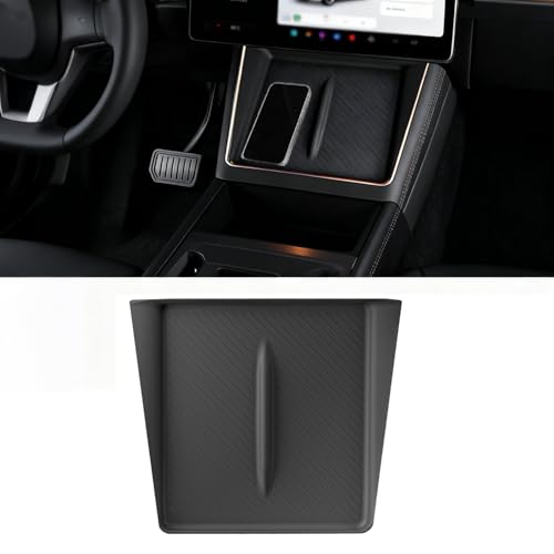 Wireless Charging Pad for 2025-2026 Tesla Model Y Juniper, Ultra-Thin Model Y Juniper Protective Silicone Mat Cover Accessories (Black) - color: Black