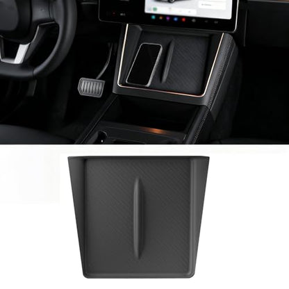Wireless Charging Pad for 2025-2026 Tesla Model Y Juniper, Ultra-Thin Model Y Juniper Protective Silicone Mat Cover Accessories (Black) - color: Black