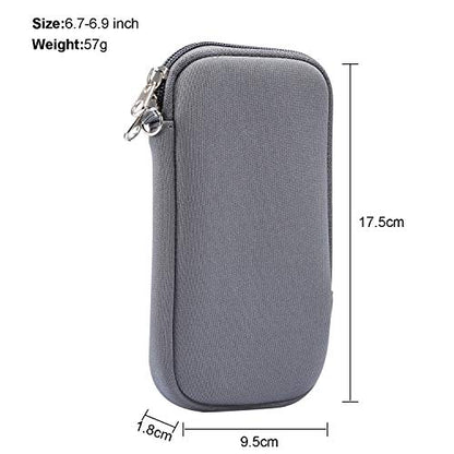Neoprene Cell Phone Sleeve Zipper Phone Pouch Case for Samsung Galaxy S26 Ultra S25 Ultra S24 Ultra S23 Ultra A17 A16 A26 A36 A56 A15 A25 A35 A55 A14 A13 A07 A06 A05 A04 A03s, iPhone 16 Pro Max (Gray) - color: Gray