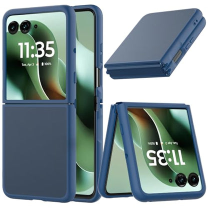 Case for Motorola Razr Ultra 2025/Razr Ultra 2026 Phone Case,Slim-Fit Hard PC Bumper Shockproof Silicone Protective Cases,Blue - color: Blue-Motorola Razr Ultra 2025/2026