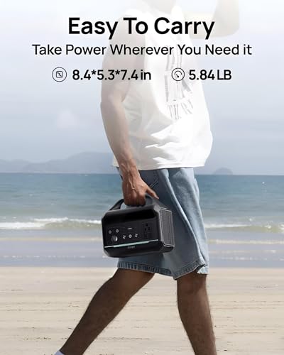 DaranEner Portable Power Station 300W (600W Surge), 192Wh LiFePO4 Lightweight Battery Backup, Solar Generator with 110V AC Outlet | 8-Port Fast Charging Power Supply for Home Emergency, Camping, RV