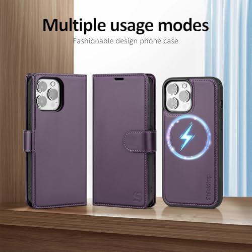 Shieldtop Compatible with MagSafe iPhone 13 Pro Max Wallet Case,Dark Purple - color: Dark Purple, size: iPhone 13 Pro Max - 6.7"