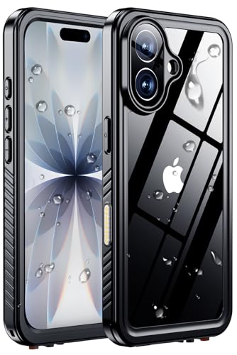 MOZOTER for iPhone 17 Case Waterproof,[IPX8 Underwater Case][Full Body Shockproof & Military Dropproof] Clear Sound Quality Built-in Screen Protector for iPhone 17 6.3 inch-Black - size: For iPhone 17-6.3"