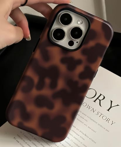 for iPhone 14 Pro Max Case with Tortoise Leopard Print Trendy Animal Pattern Dual-Layer Shockproof Drop Protection Tough Phone Cover - size: iPhone 14 Pro Max