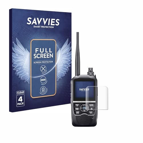 Savvies 4X Full-Screen Protection Film for Icom ID-52E Full Cover Screen Protector 3D Curved [Edge to Edge, Scratch Proof, Ultra Clear]